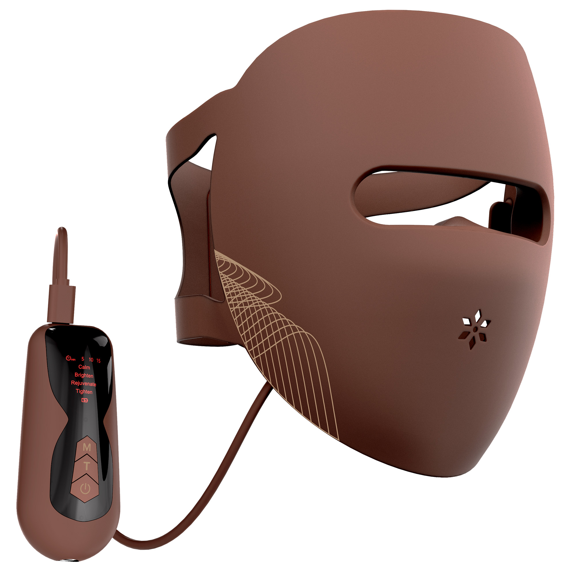 Garett Beauty Skin Ritual maschera LED viso collo marrone