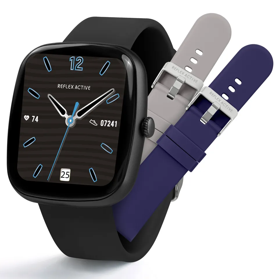 Reflex Active Nexus 100 C Smartwatch Nero Set 3 Cinturini IP68
