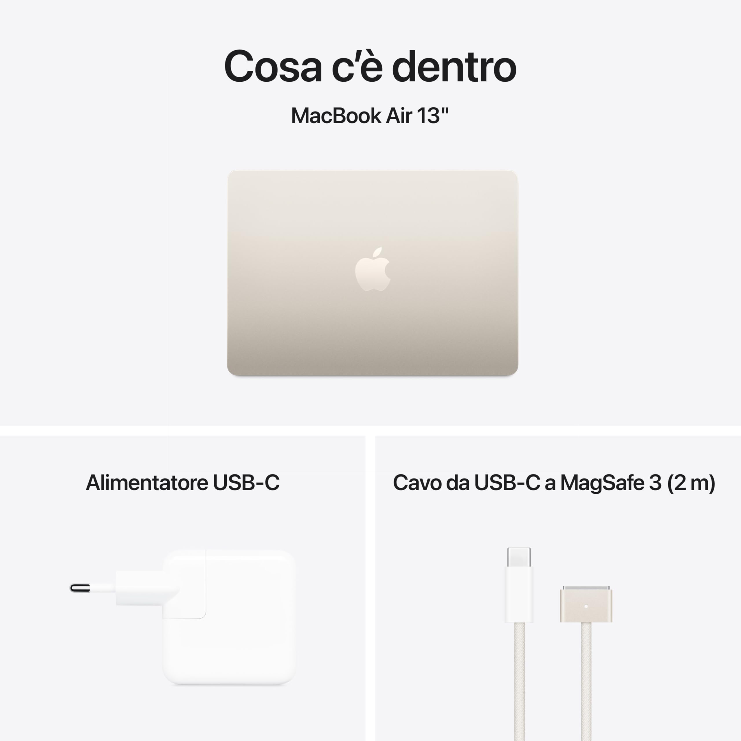 Apple MacBook Air M4 2025 portatile 13,6" 256GB Galassia