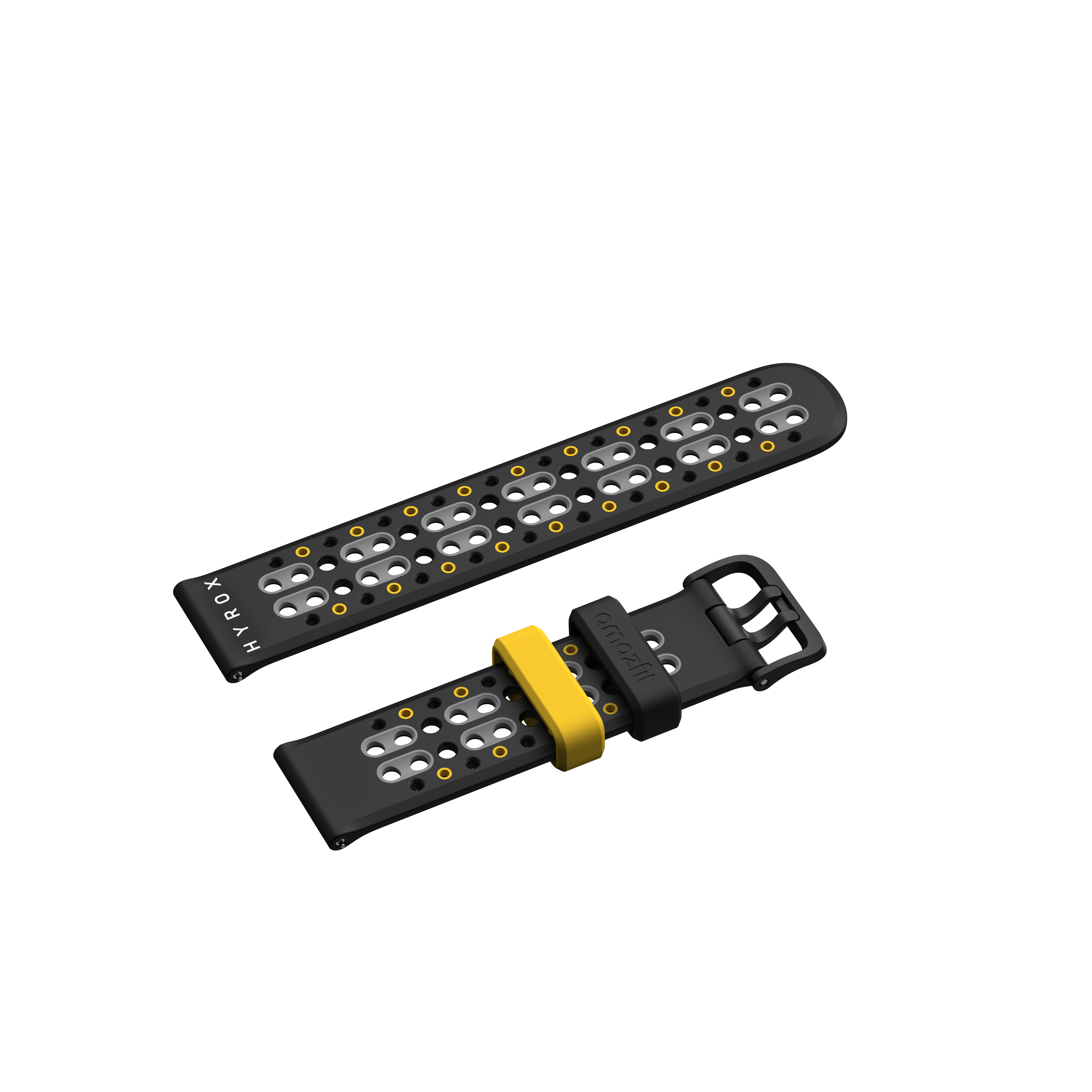 Amazfit Hyrox cinturino sportivo silicone Black Yellow 22mm