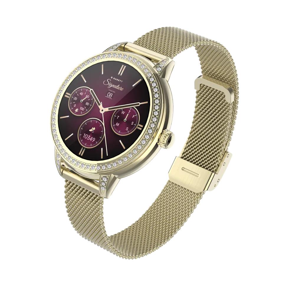 Garett Stella smartwatch oro maglia mesh donna