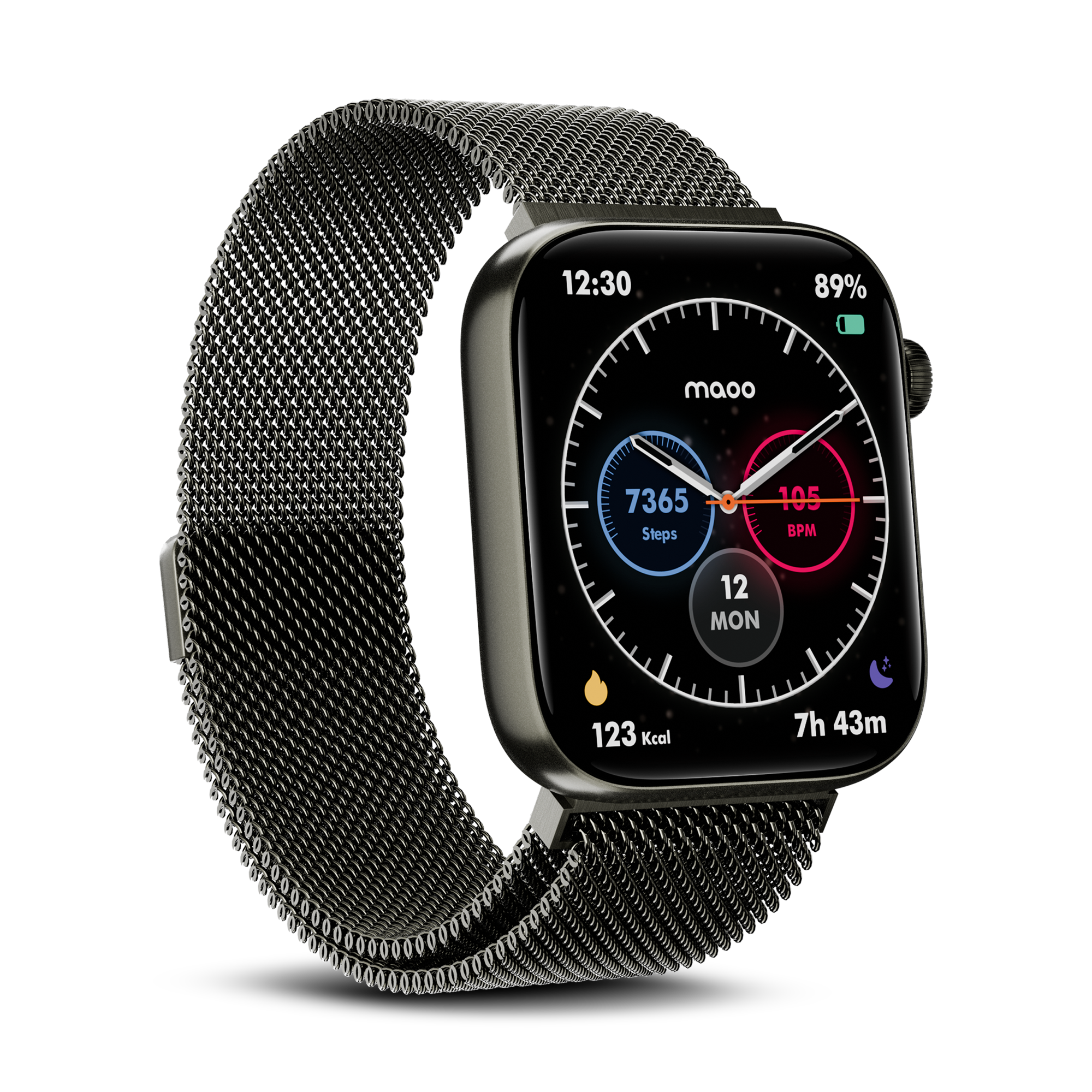 Maoo ProWatch smartwatch gun metal AMOLED