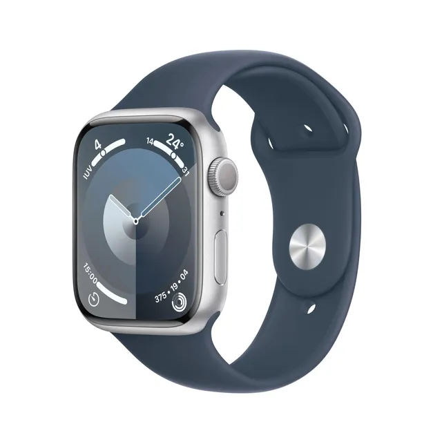 Apple Watch Series 9 GPS 45mm smartwatch argento blu tempesta