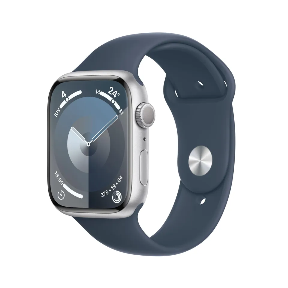 Apple Watch Series 9 GPS 45mm smartwatch argento blu tempesta