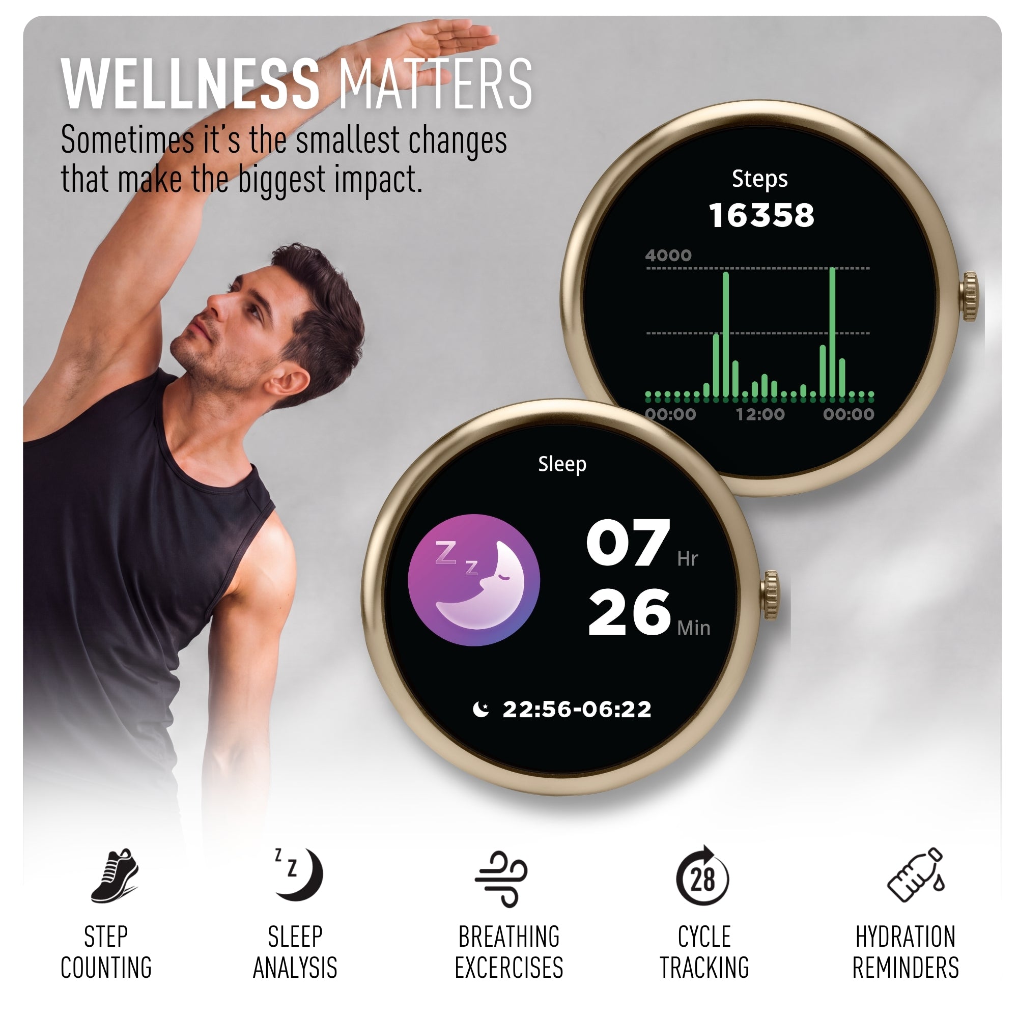 Reflex Active Spectra smartwatch khaki amoled 1,43"