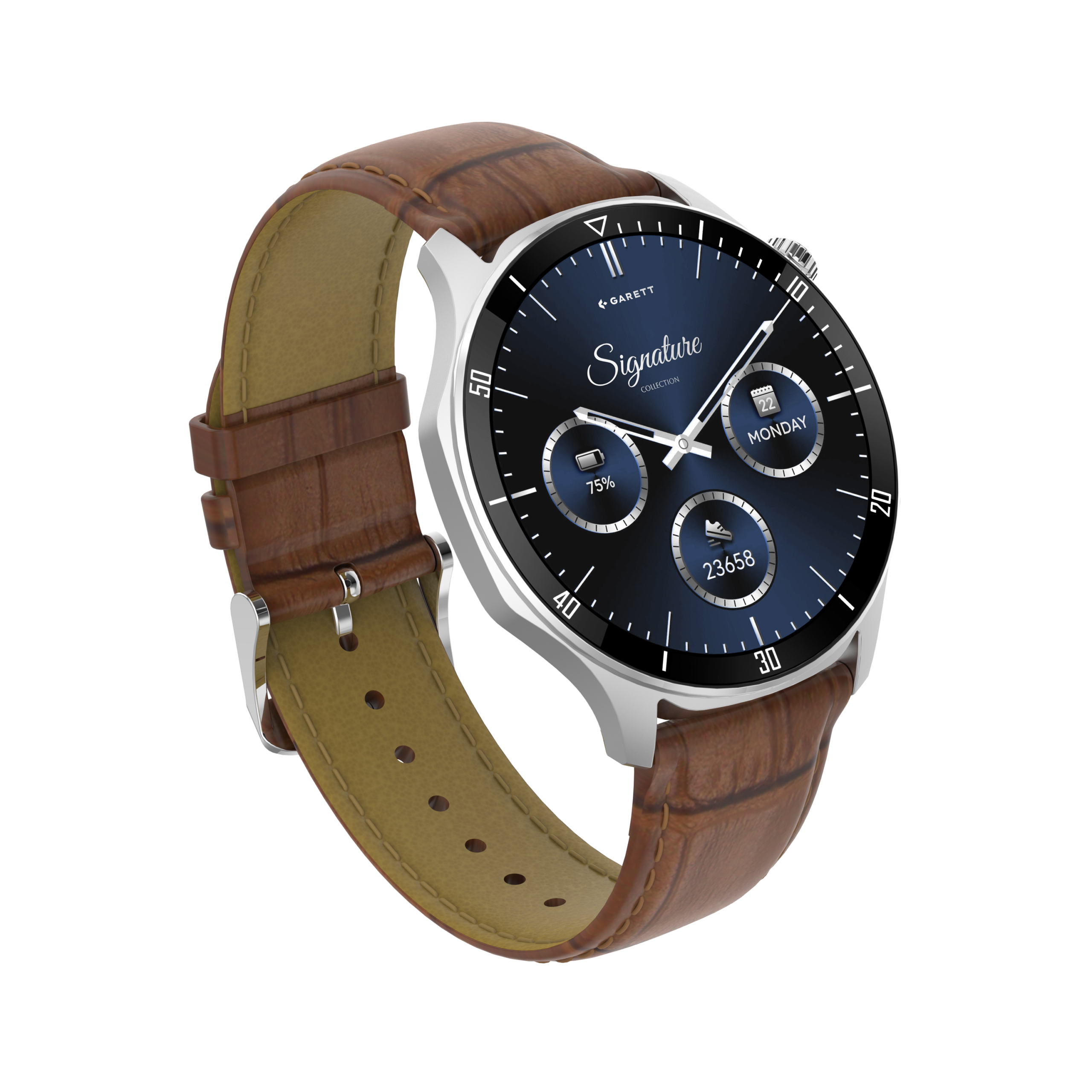 Garett Prime smartwatch argento display AMOLED