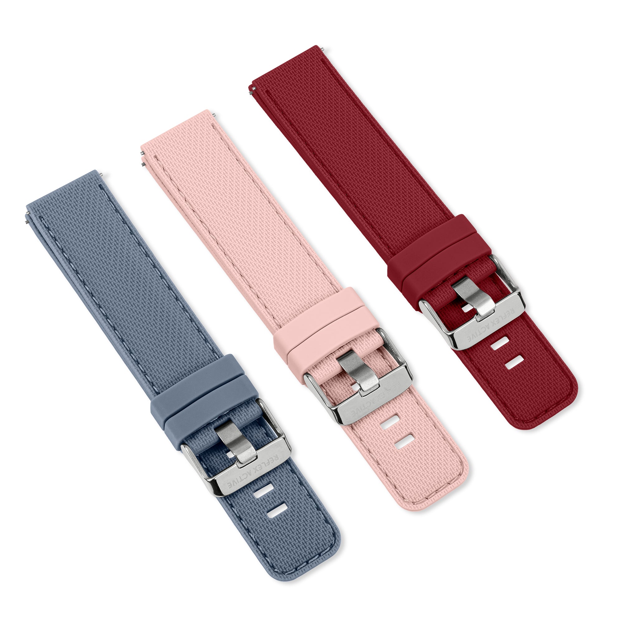 Reflex Active 20mm cinturino silicone rosso rosa blu 3 pezzi