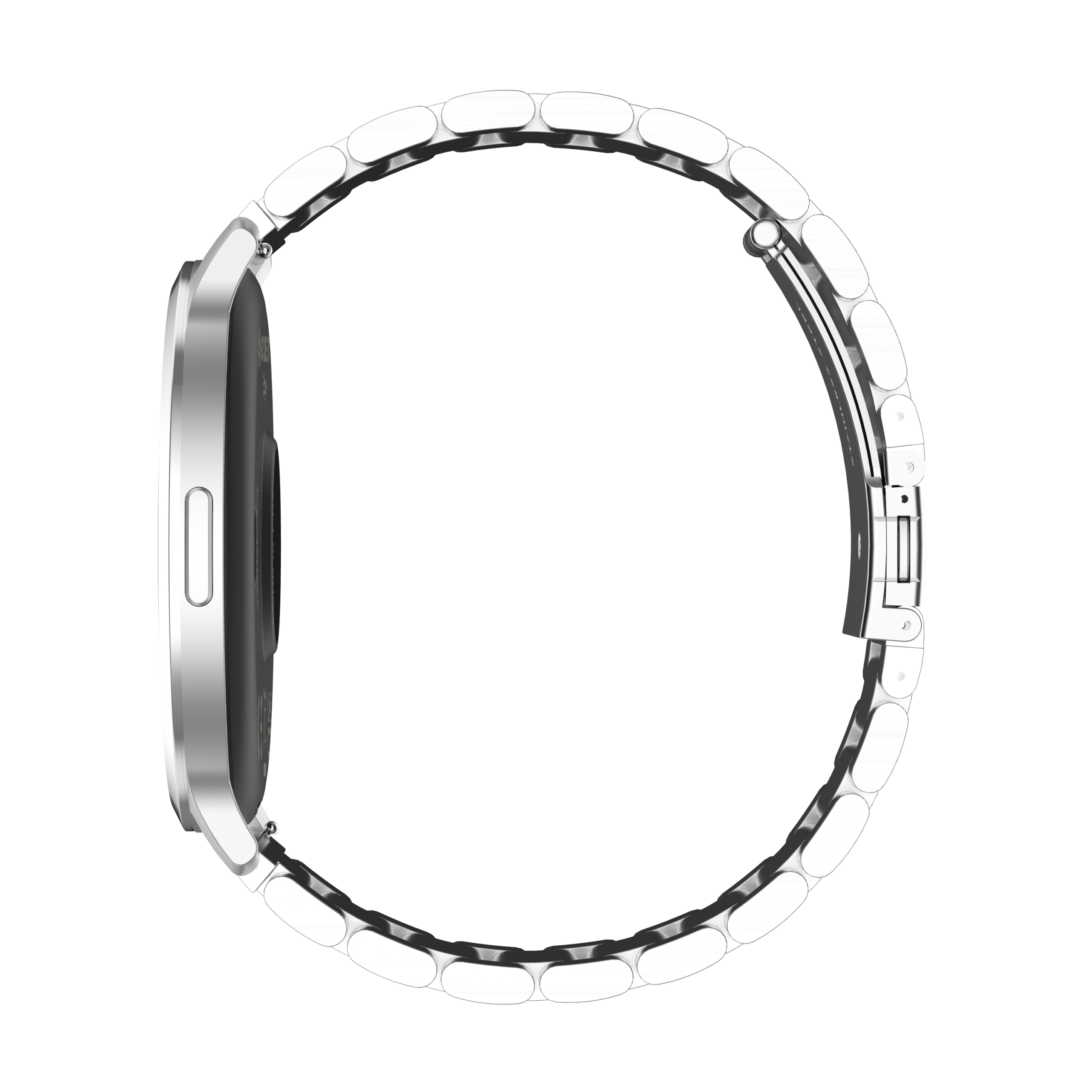 Garett Edge smartwatch argento cinturino pelle AMOLED