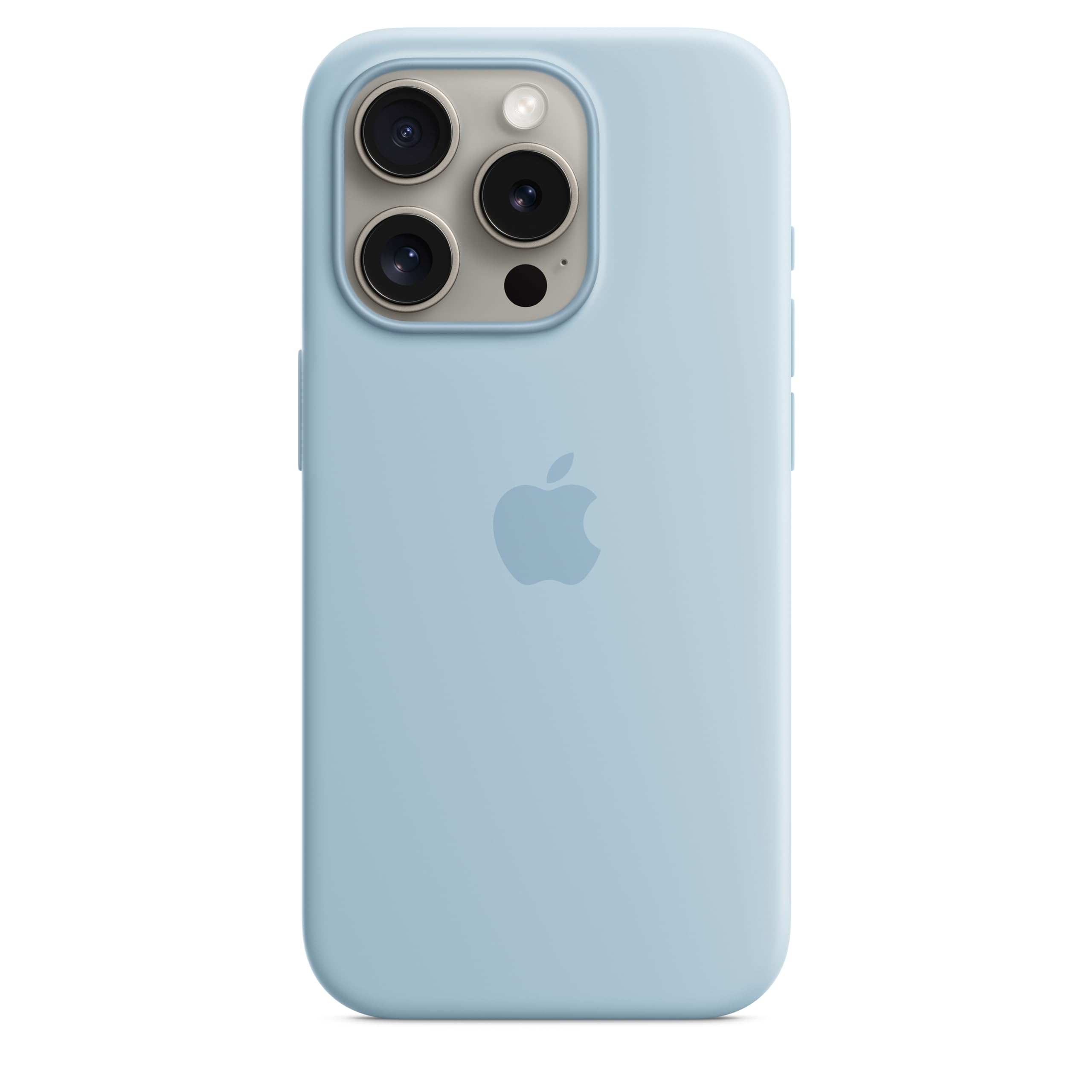 Apple iPhone 15 Pro custodia silicone blu chiaro MagSafe