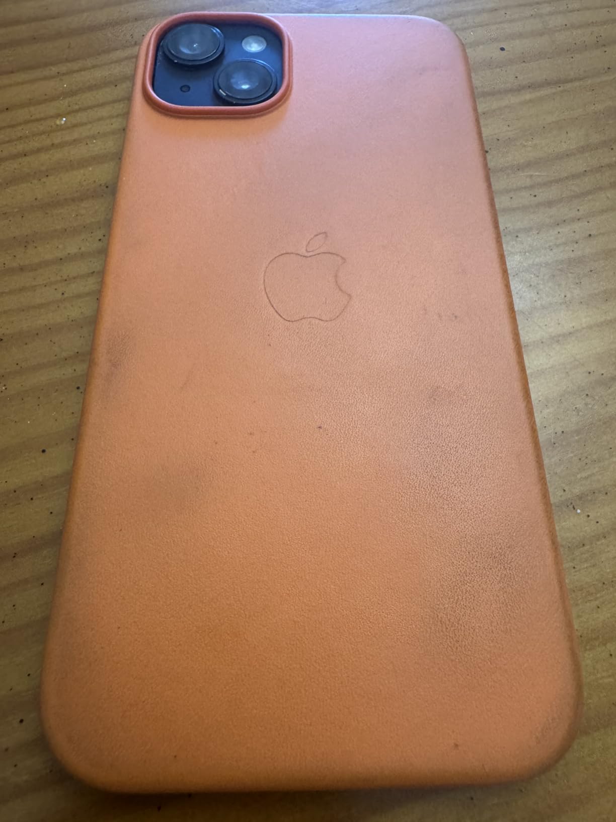 Apple custodia MagSafe pelle iPhone 14 Plus cover arancione