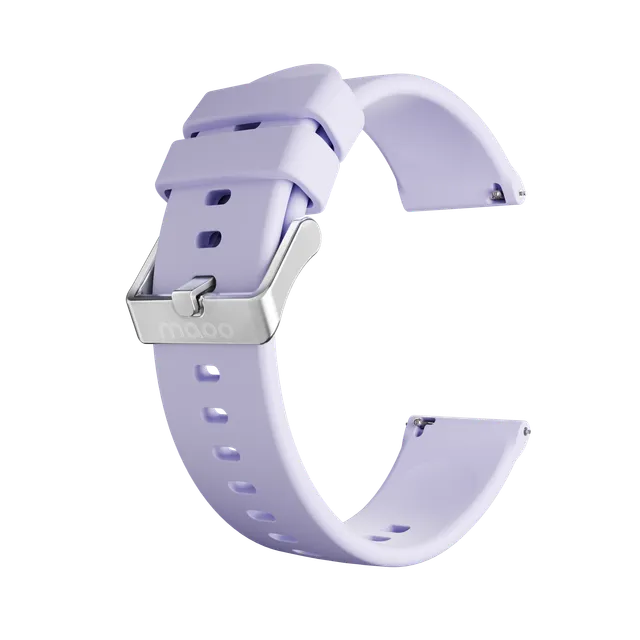 Maoo Cinturino Smartwatch in Silicone Viola Argento 22mm