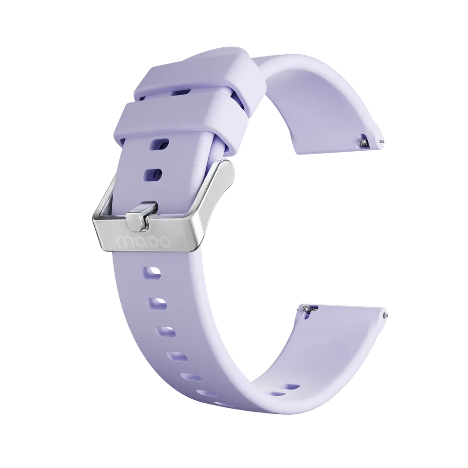 Maoo Cinturino Smartwatch in Silicone Viola Argento 22mm