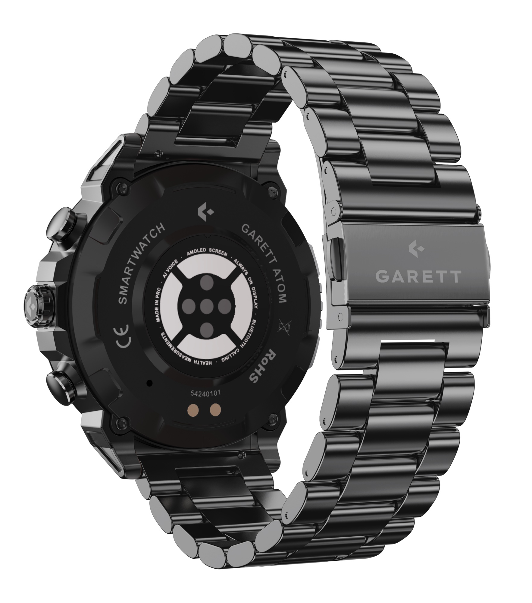 Garett Atom smartwatch nero acciaio 8 giorni