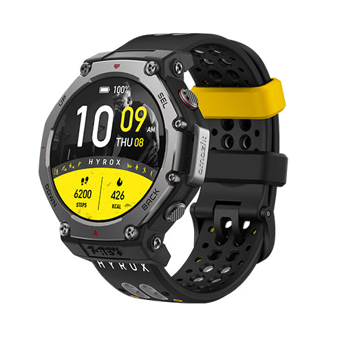 Amazfit Hyrox cinturino sportivo silicone Black Yellow 22mm