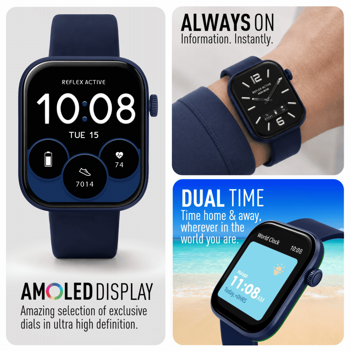 Reflex Active Spectra 300 S Lite smartwatch blu navy AMOLED
