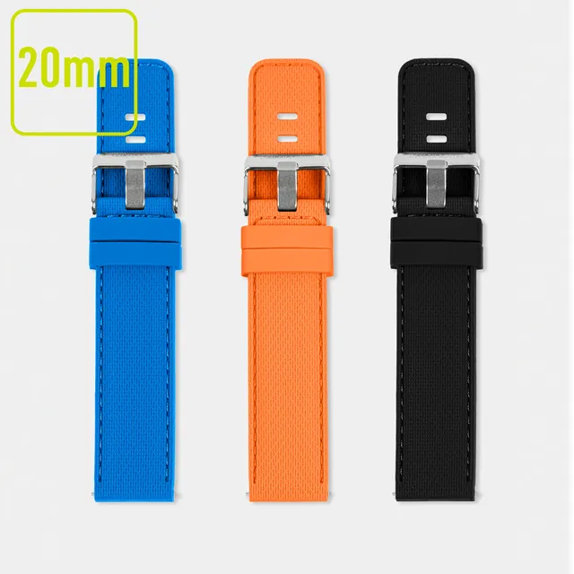 Reflex Active Set 3 Cinturini Silicone 20mm Blu Nero Arancio