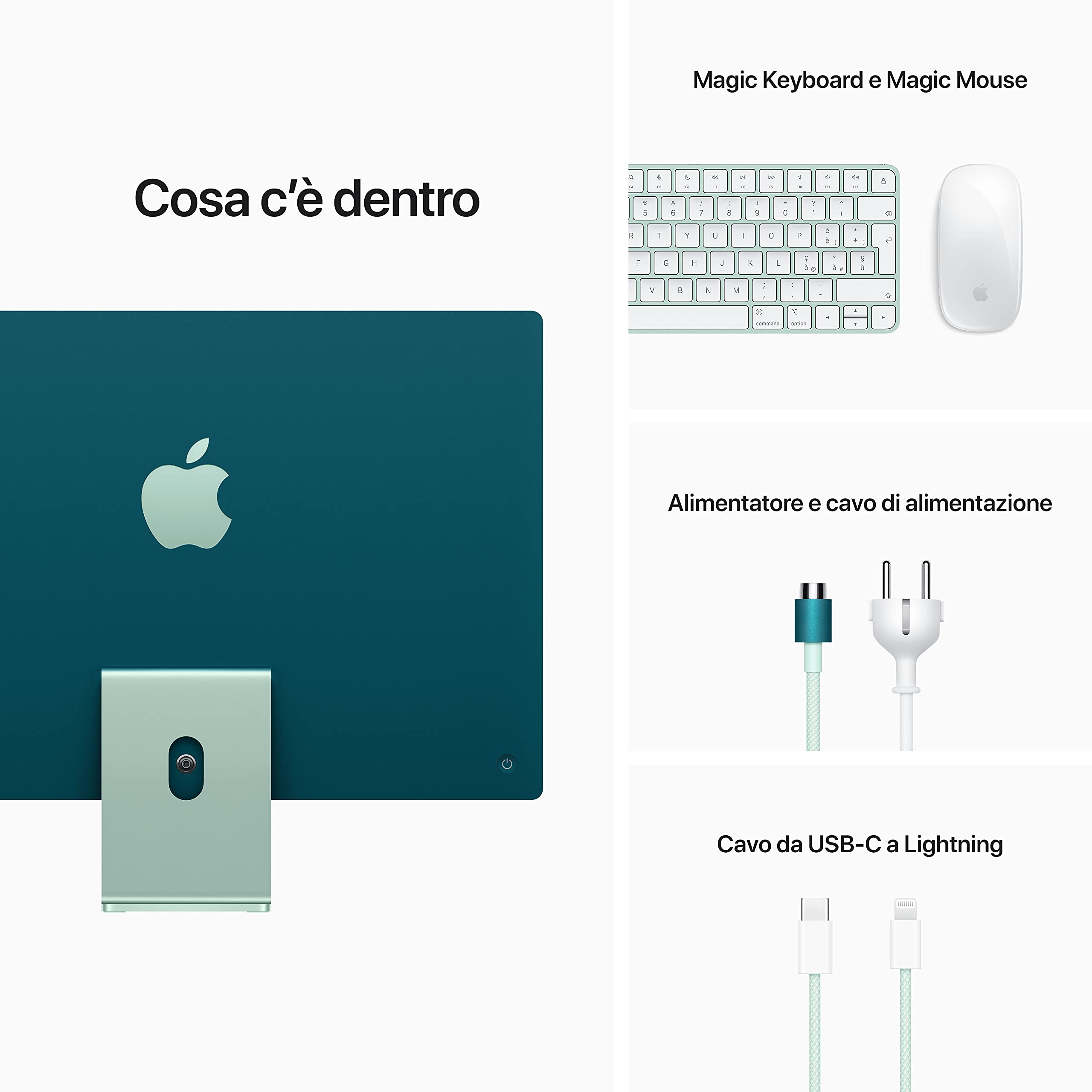 Apple iMac 24 M1 256GB computer all-in-one verde