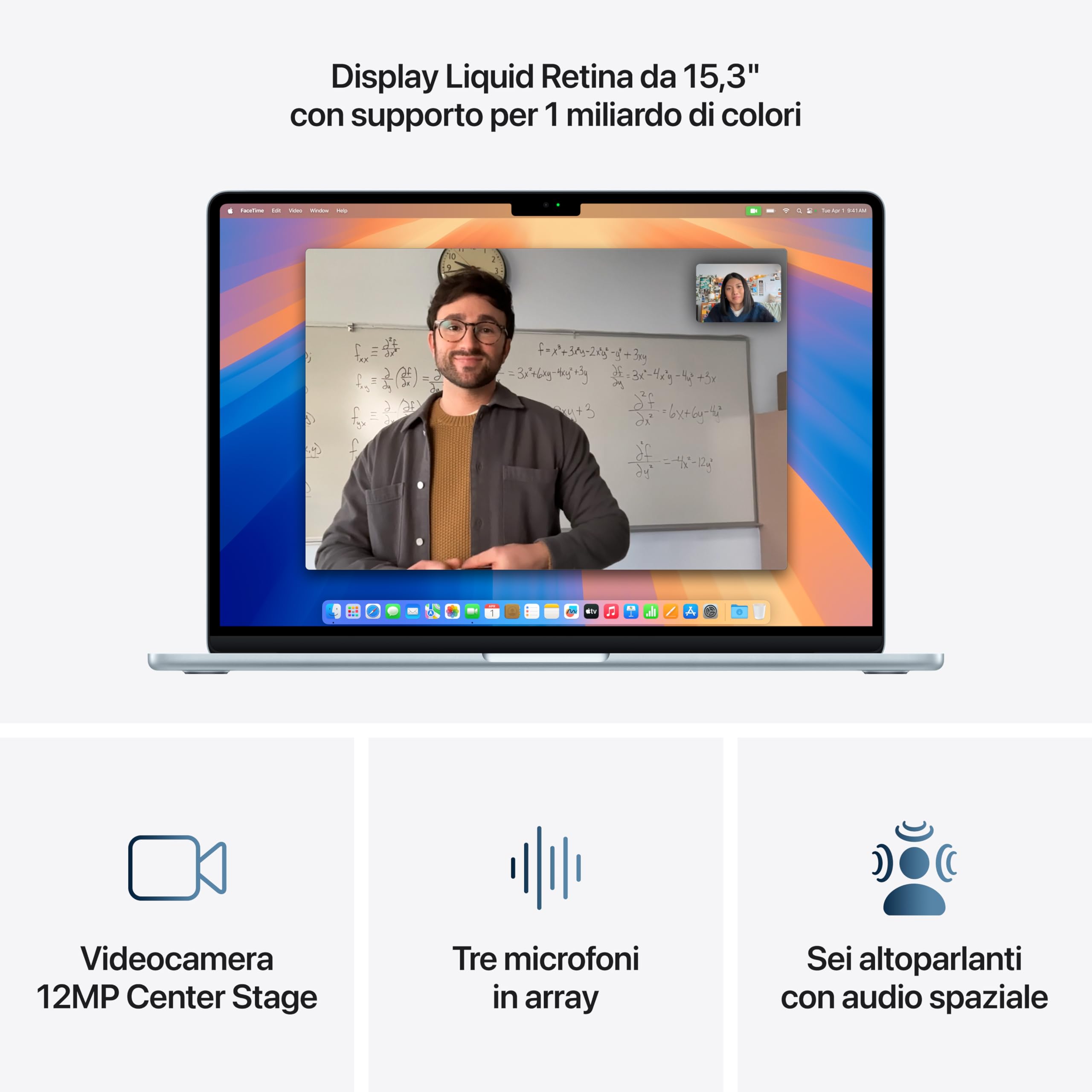 Apple MacBook Air 15 M4 2025 portatile 16/256GB Celeste 18 ore