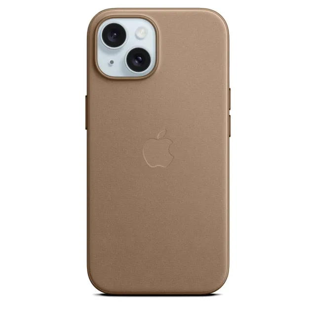 Apple FineWoven custodia iPhone 15 grigio talpa MagSafe