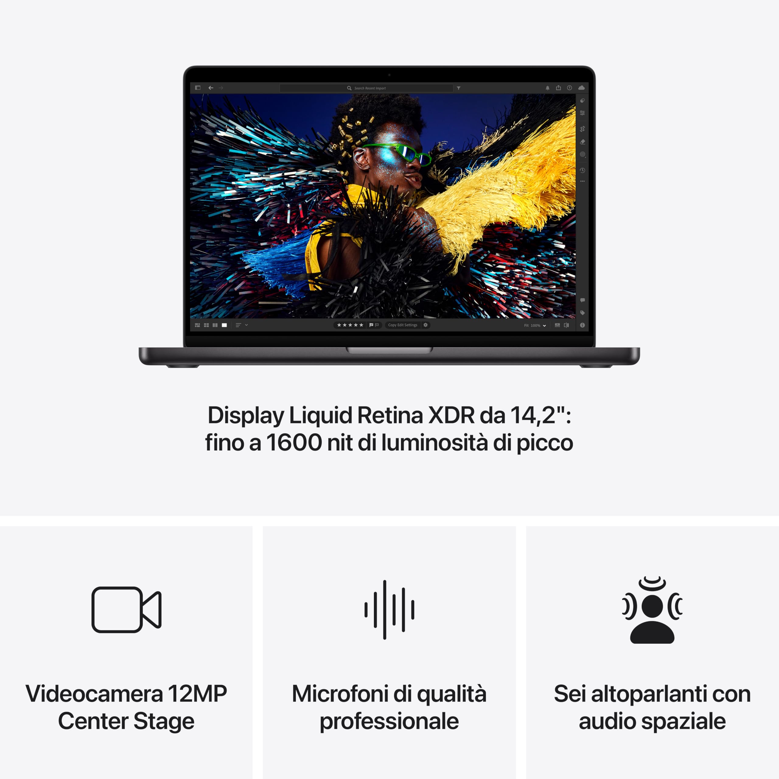 Apple MacBook Pro M4 14,2" portatile nero siderale 16GB 512GB