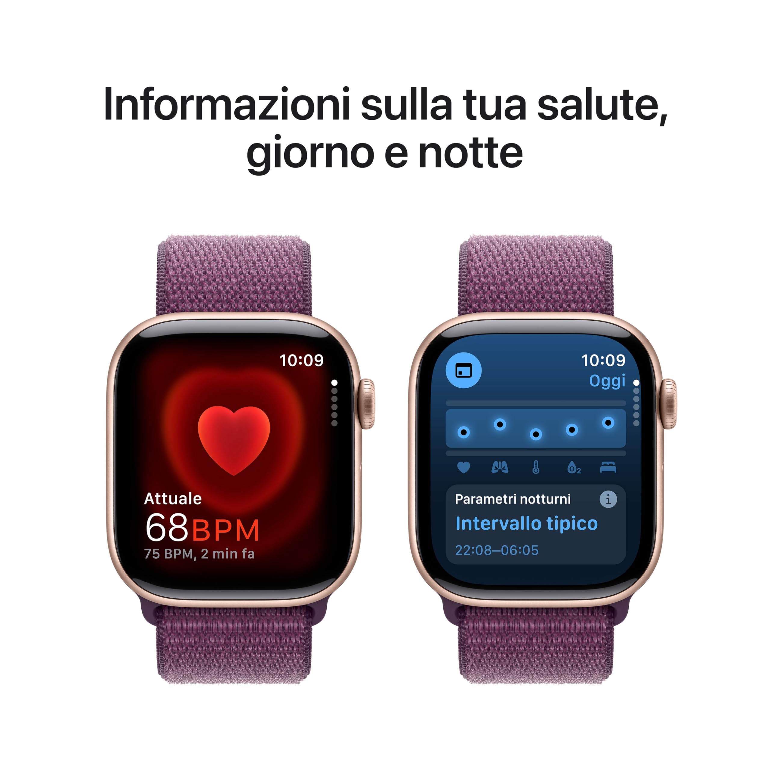 Apple Watch Series 10 42 mm smartwatch GPS Cellular Oro rosa Prugna