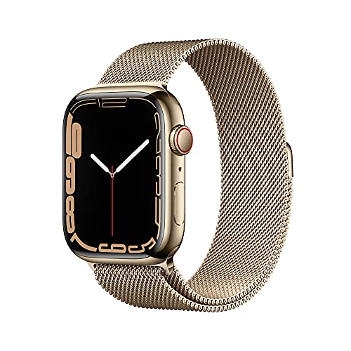 Apple Watch Series 7 smartwatch 45mm Cellular acciaio oro