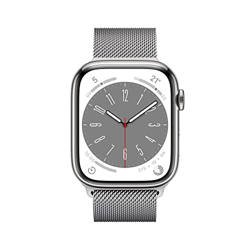 Apple Watch Series 8 45mm GPS Cellular smartwatch argento maglia