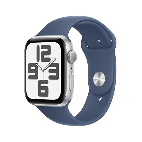 Apple Watch SE 2 gen GPS 44 mm smartwatch argento denim S/M