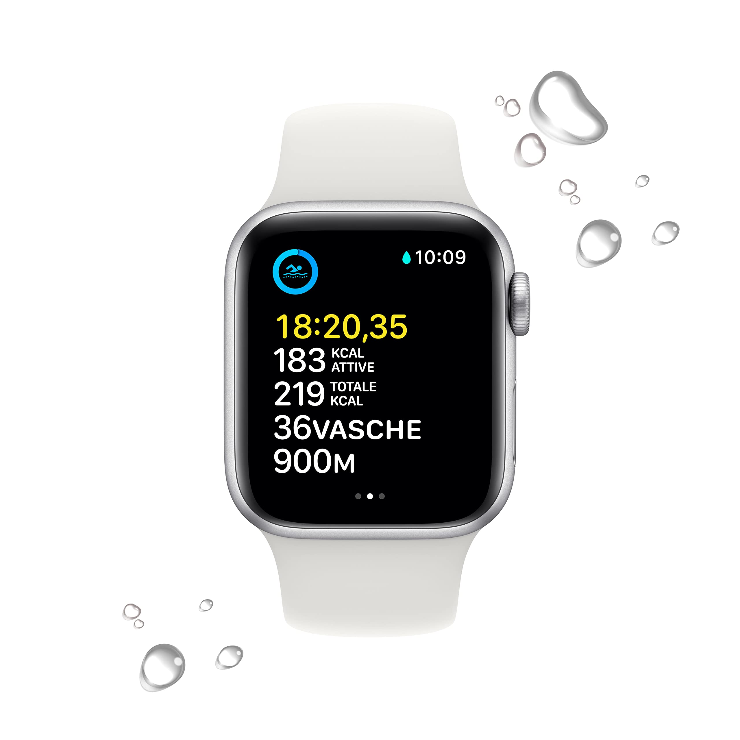 Apple Watch SE 2ª gen GPS 40mm smartwatch argento bianco