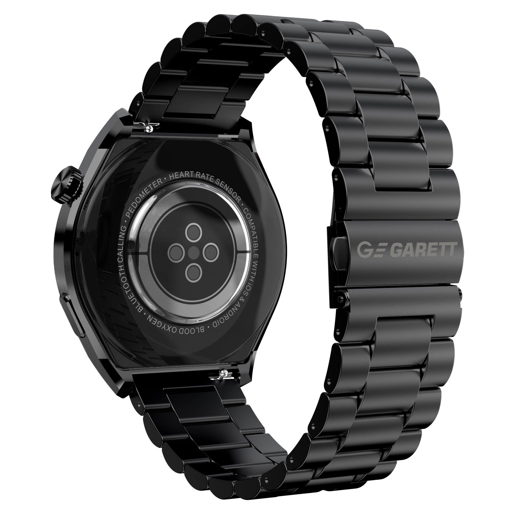 Garett V12 smartwatch nero acciaio AMOLED 10 giorni