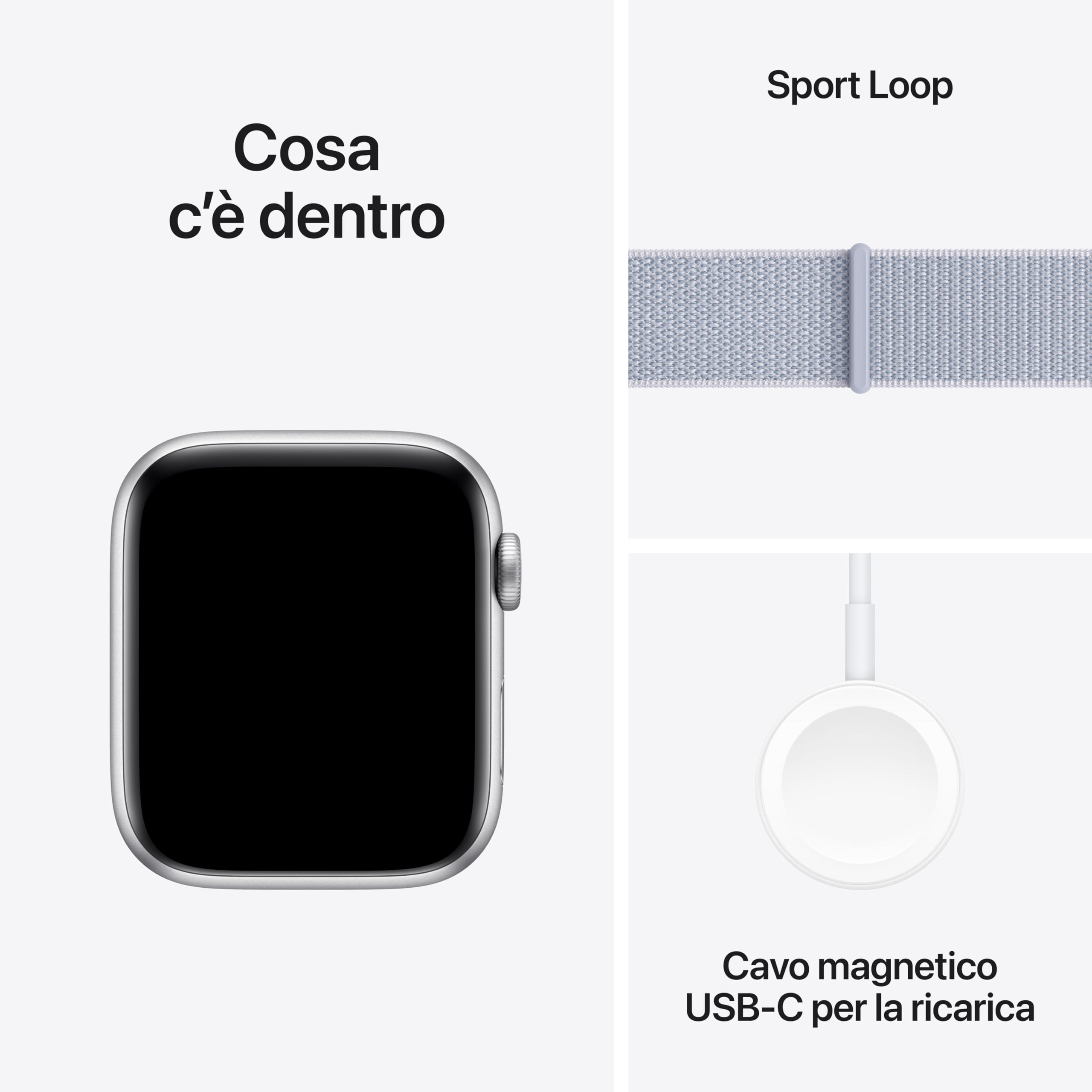 Apple Watch SE 2 gen GPS 44 mm smartwatch Argento Nuvola azzurra