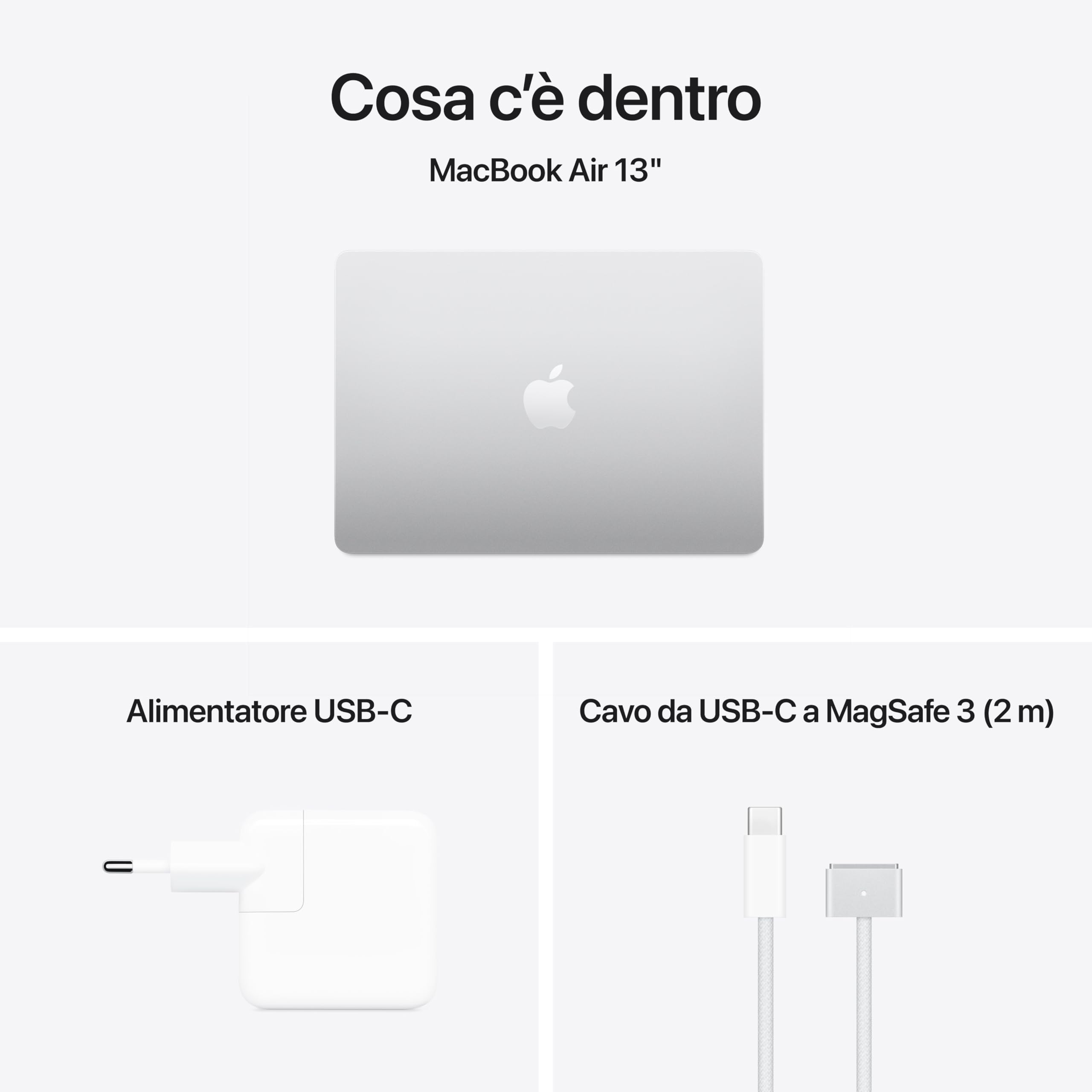 Apple MacBook Air M4 2025 portatile 13,6" 256GB Argento