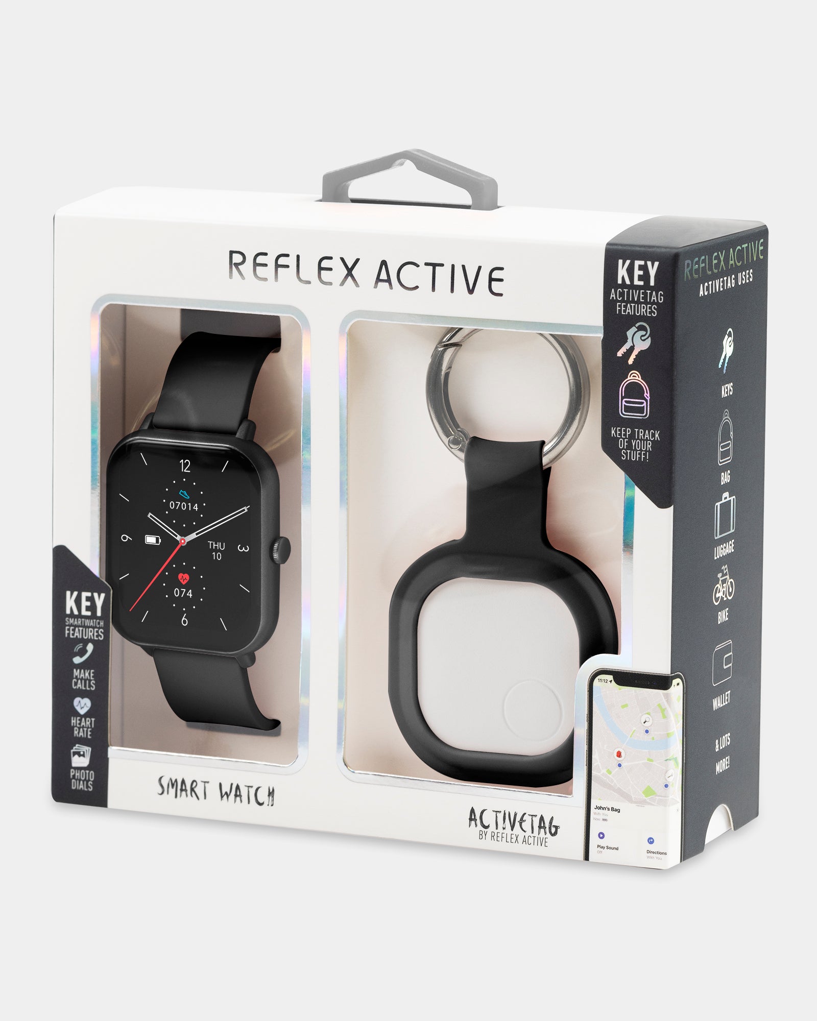 Reflex Active Nexus 100 S Lite smartwatch nero set ActiveTag
