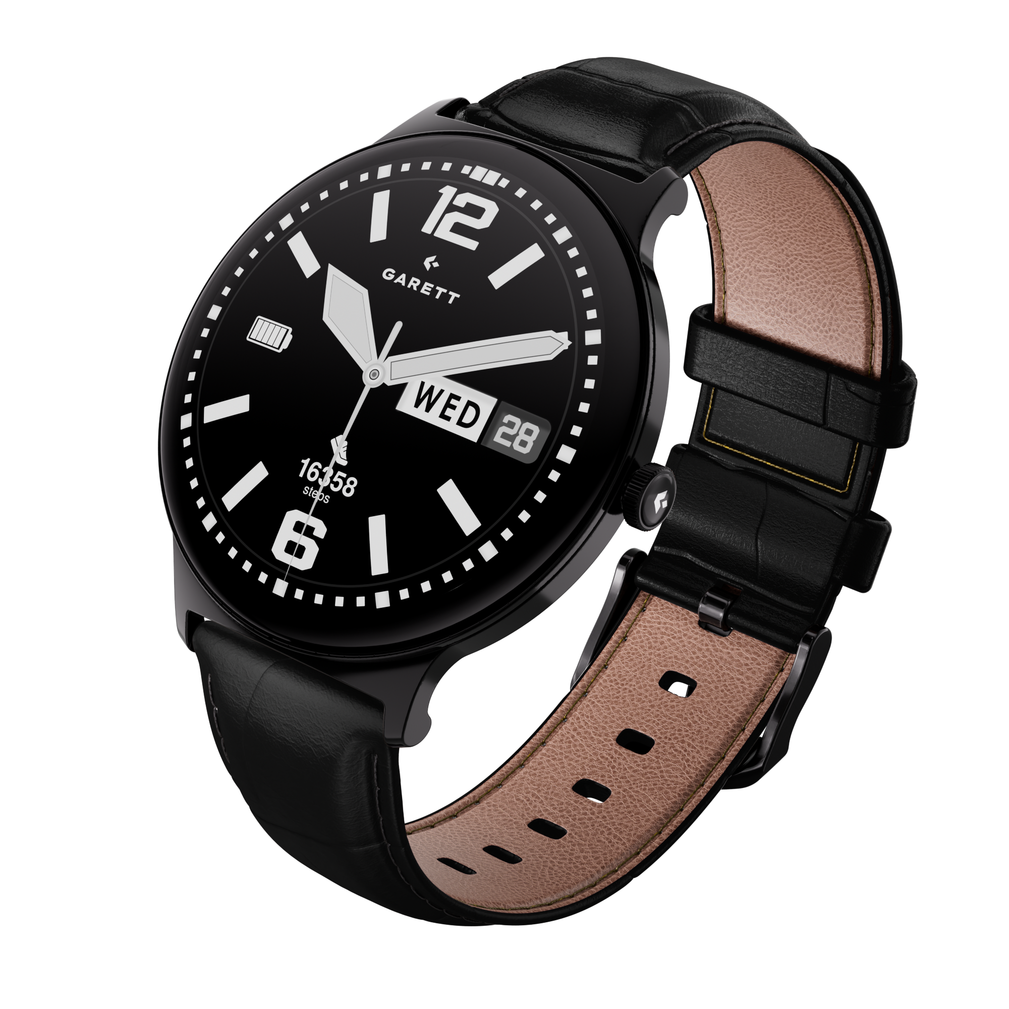 Garett Quantum Glow smartwatch nero acciaio AMOLED