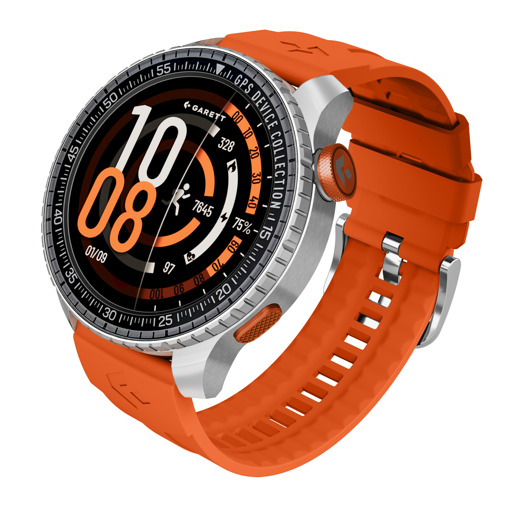 Garett Compass GPS smartwatch argento AMOLED