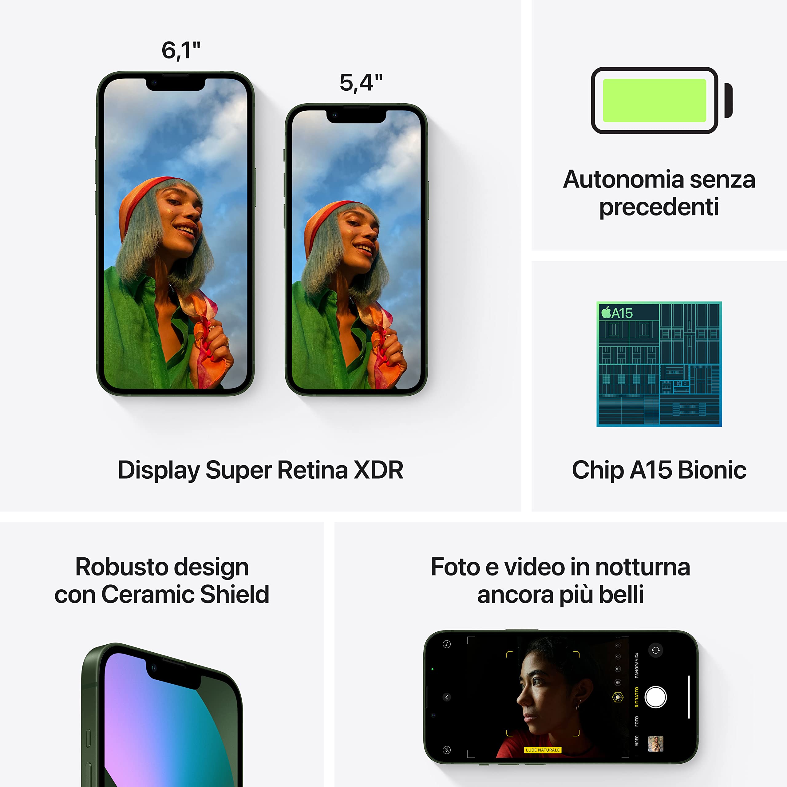 Apple iPhone 13 mini smartphone 512 GB verde 5,4"