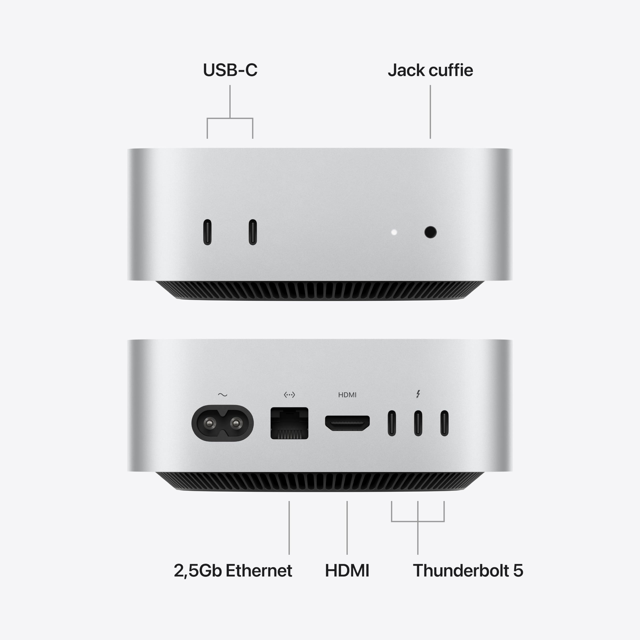 Apple Mac mini M5 Pro computer 512GB 24GB argento