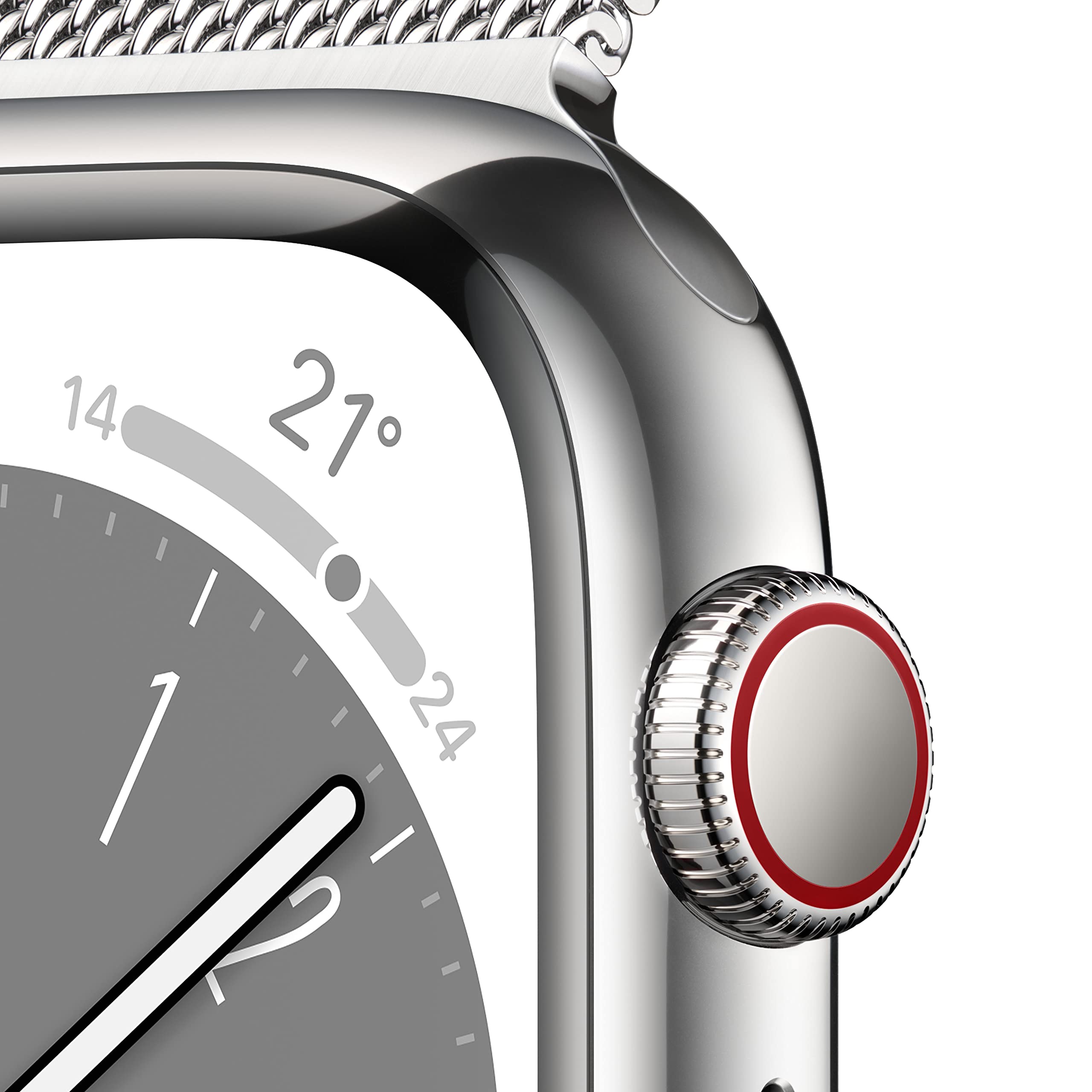 Apple Watch Series 8 45mm GPS Cellular smartwatch argento maglia