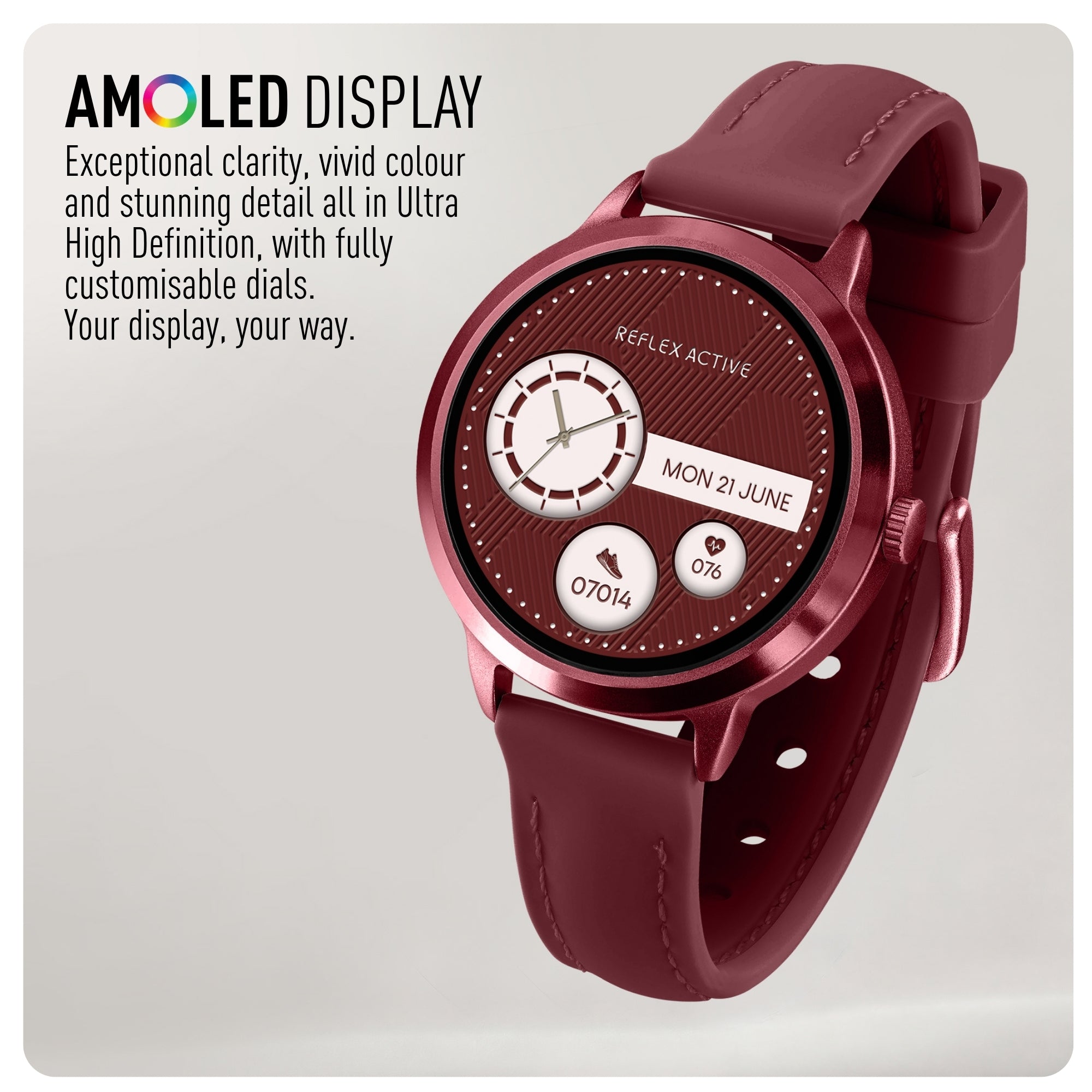 Reflex Active Spectra smartwatch dark berry amoled