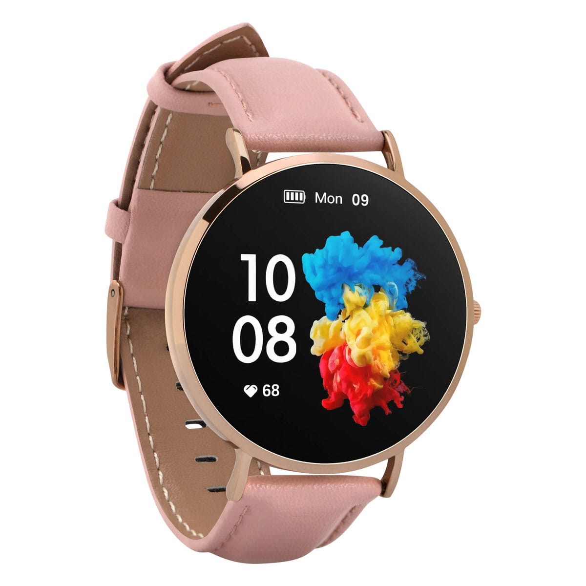Garett Verona smartwatch pelle oro-rosa
