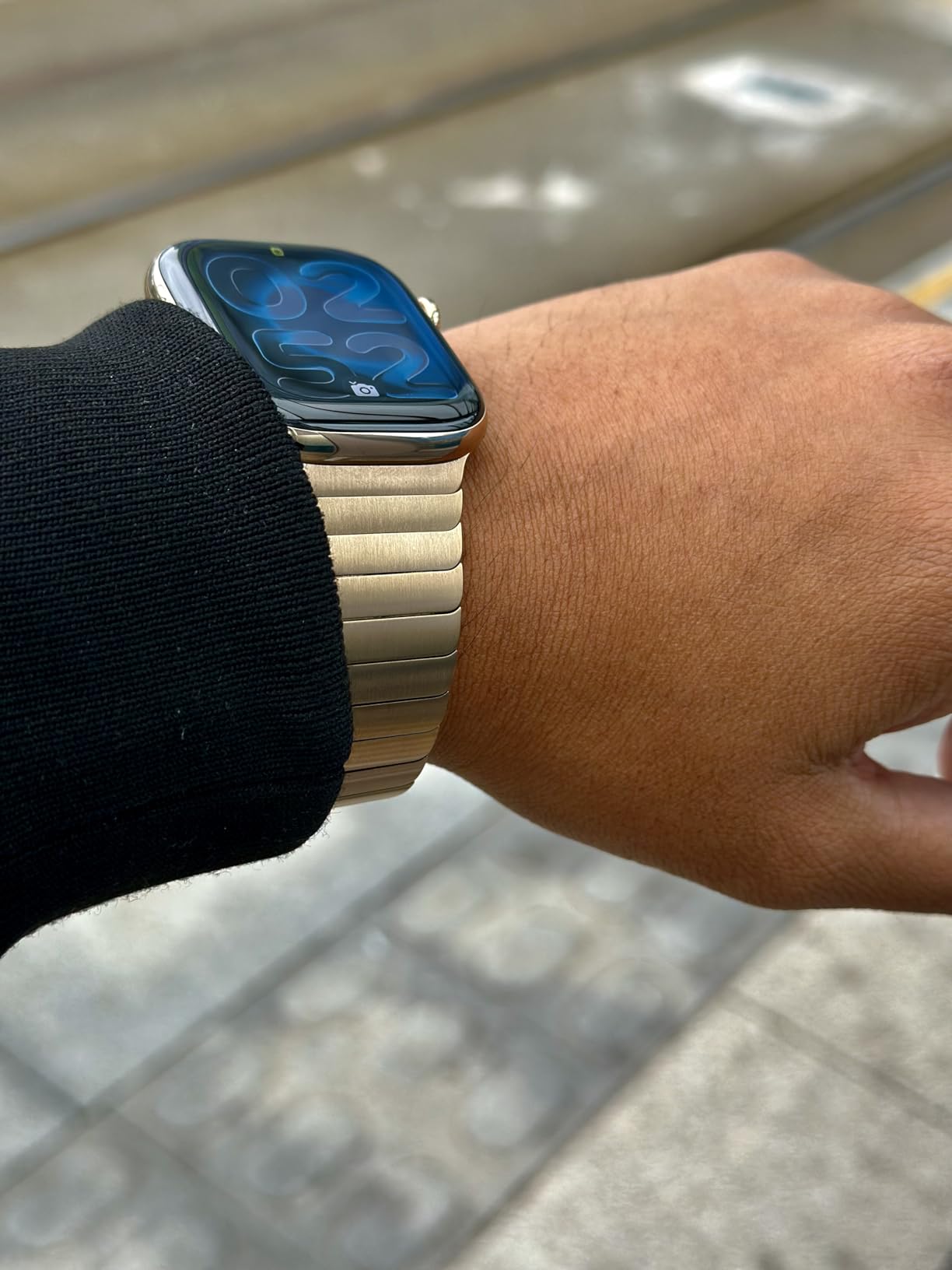Apple Watch bracciale maglie oro 46 mm acciaio