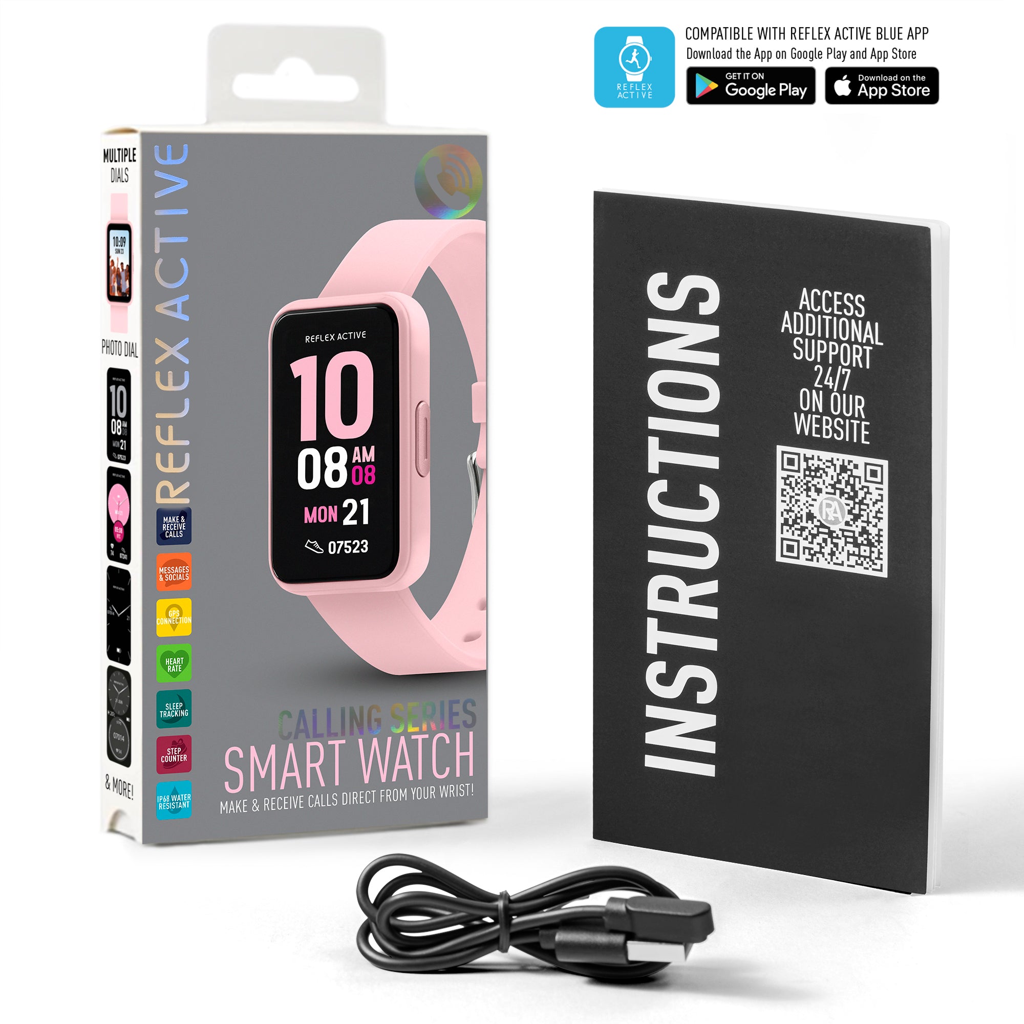 Reflex Active Nexus 100 Lite smartwatch rosa cinturino silicone