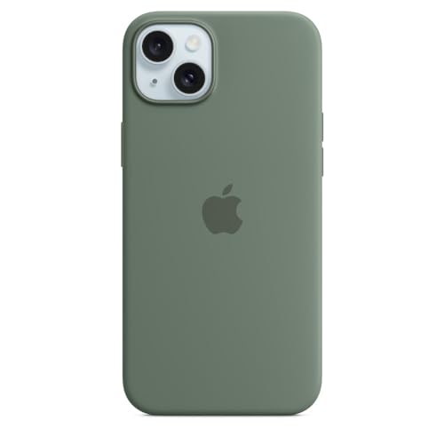 Apple Custodia MagSafe silicone iPhone 15 Plus cover cipresso