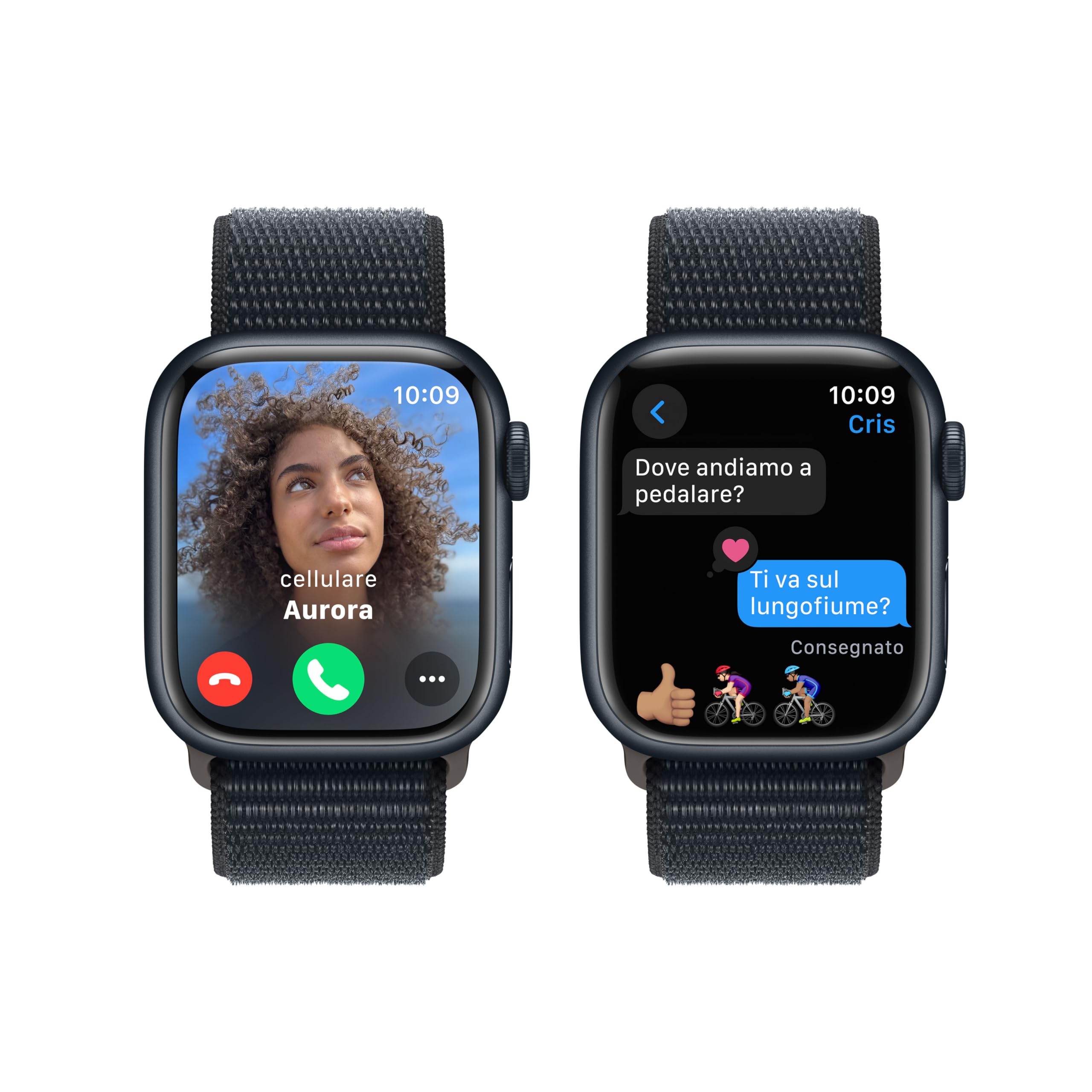 Apple Watch Series 9 GPS 41 mm smartwatch mezzanotte