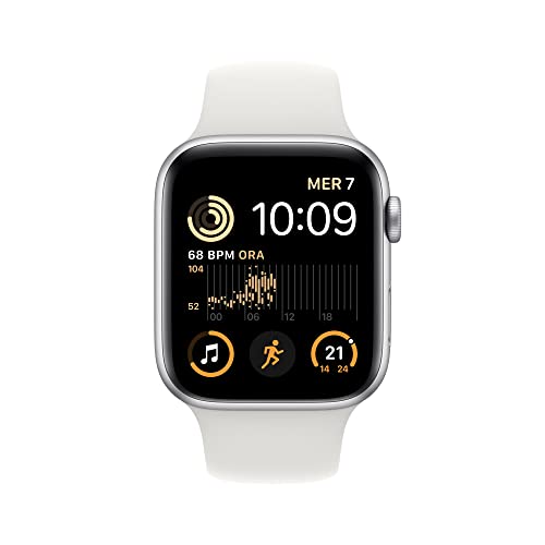 Apple Watch SE 2ª gen GPS 44mm smartwatch argento bianco