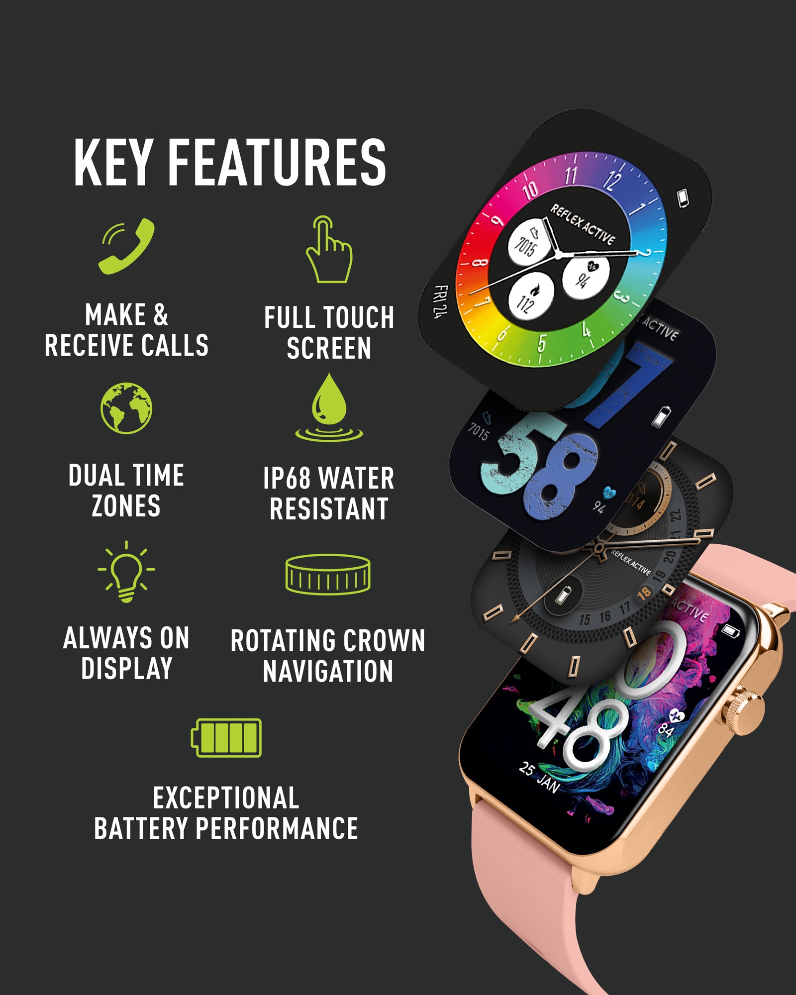 Reflex Active Spectra 300 S smartwatch nude AMOLED