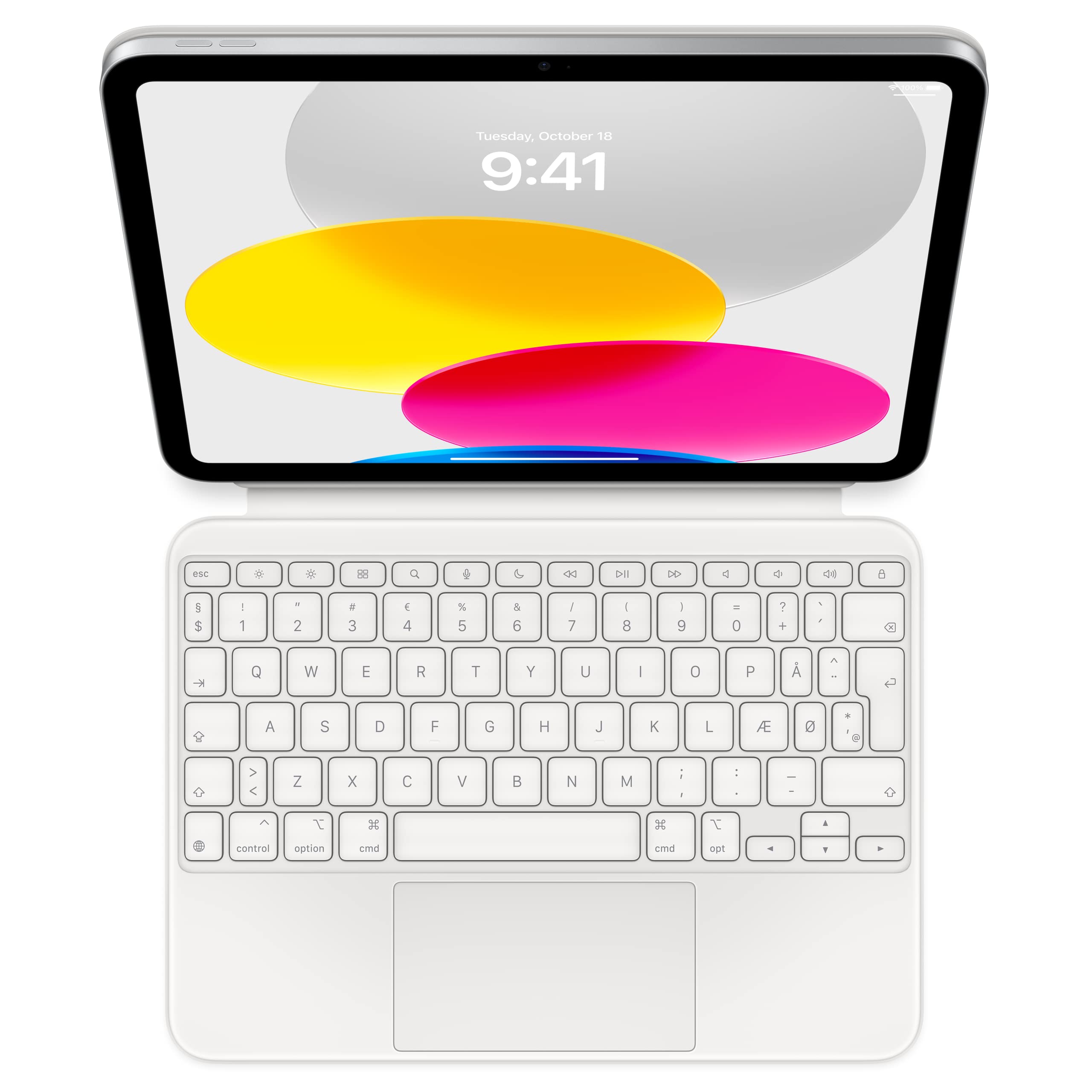 Apple Magic Keyboard Folio tastiera iPad danese bianca