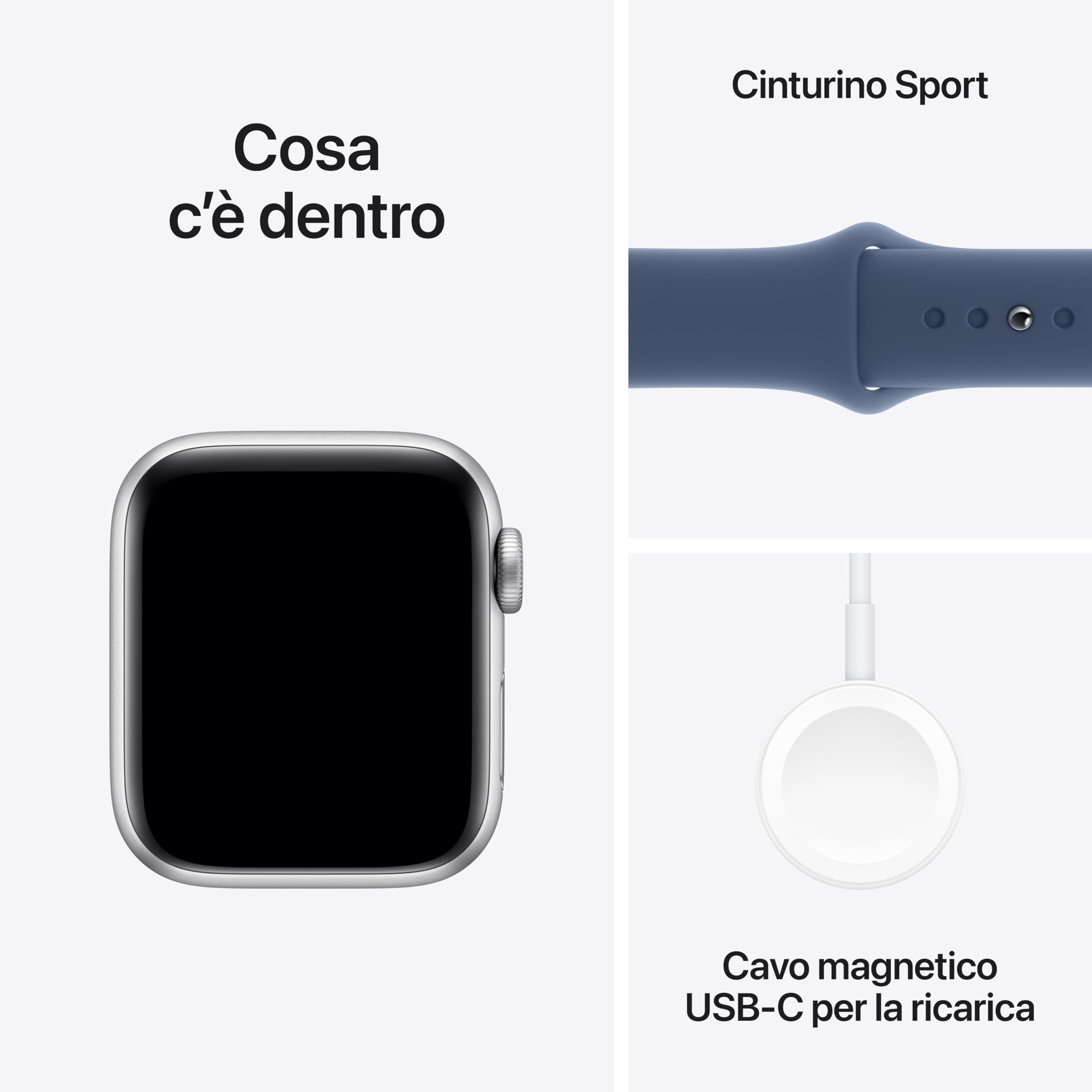 Apple Watch SE 2ª gen. smartwatch GPS 40 mm argento fitness