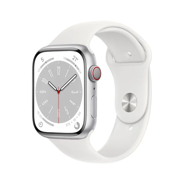 Apple Watch Series 8 45mm smartwatch GPS Cellular argento O2