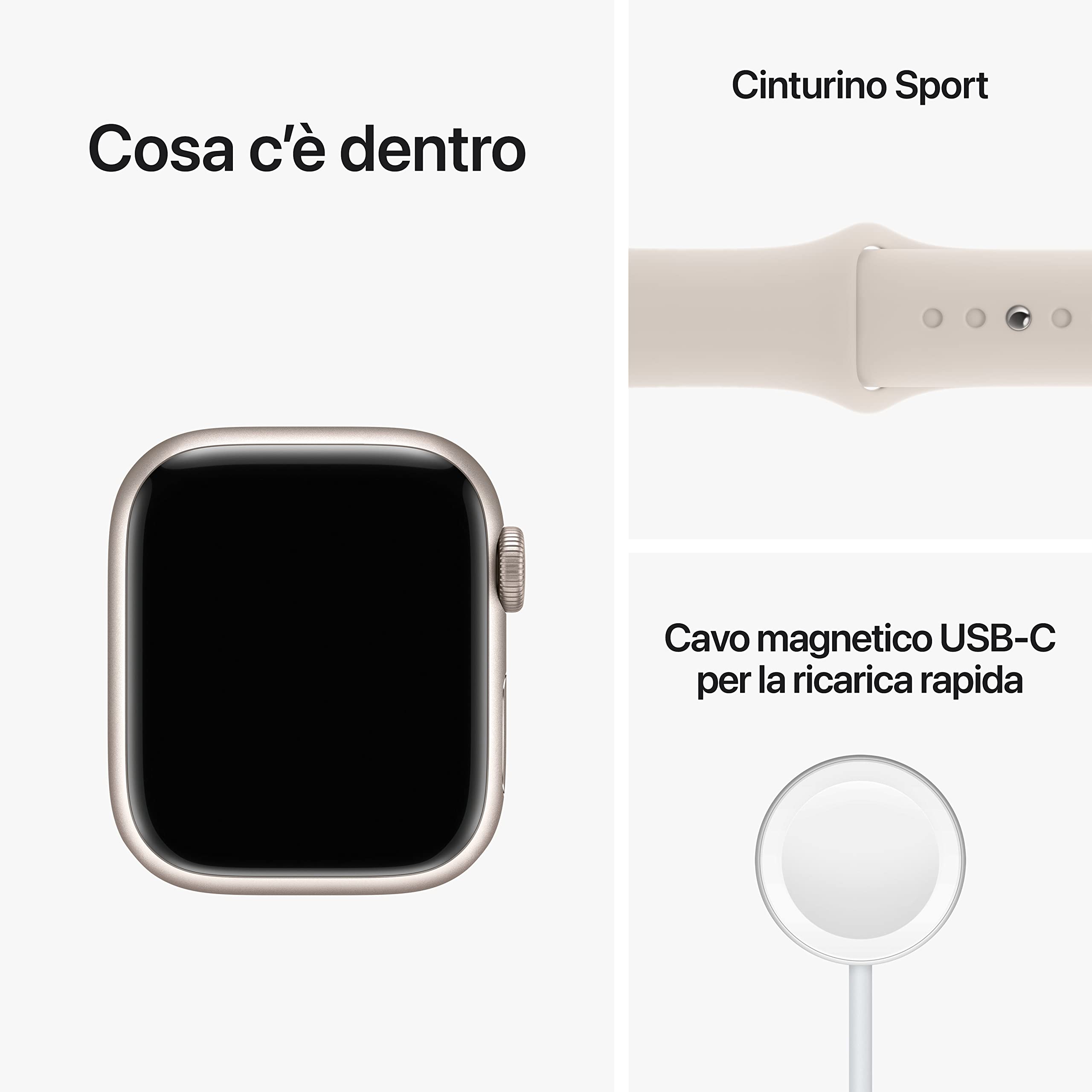 Apple Watch Series 8 GPS 41mm smartwatch galassia ossigeno sangue